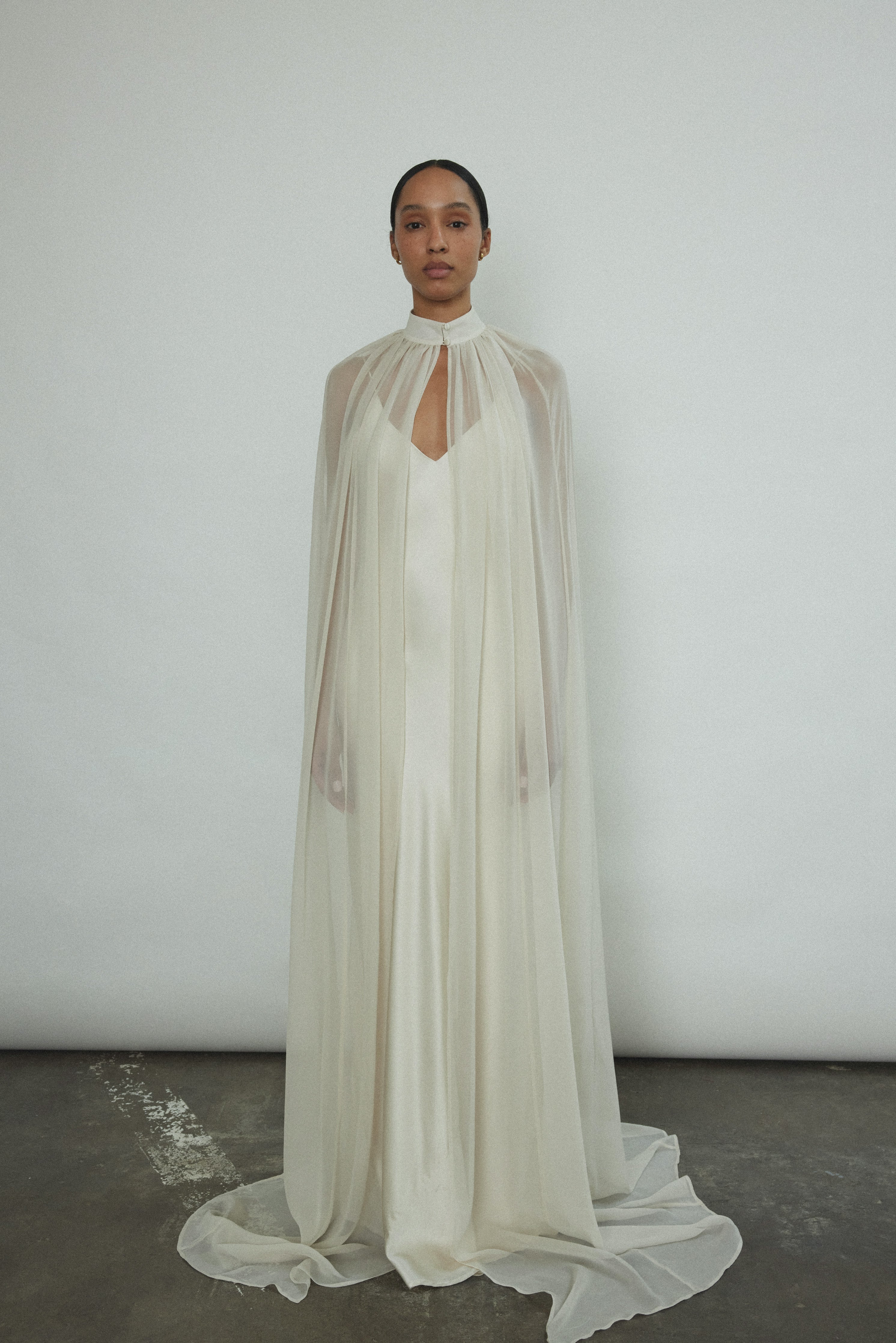 cape for a dress Silk Chiffon Choker Cape