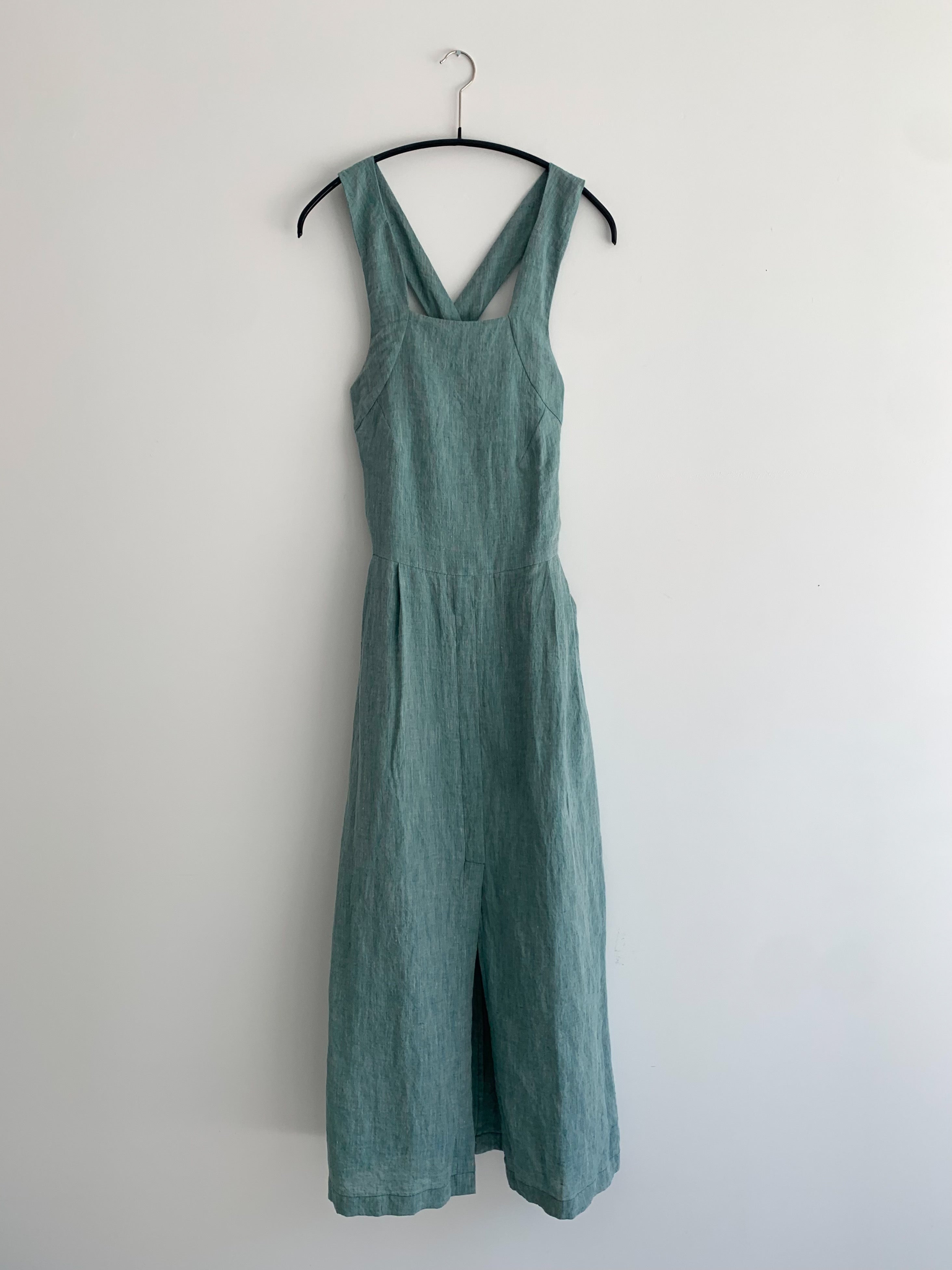KAMPERETT Aveline Dress Linen Teal