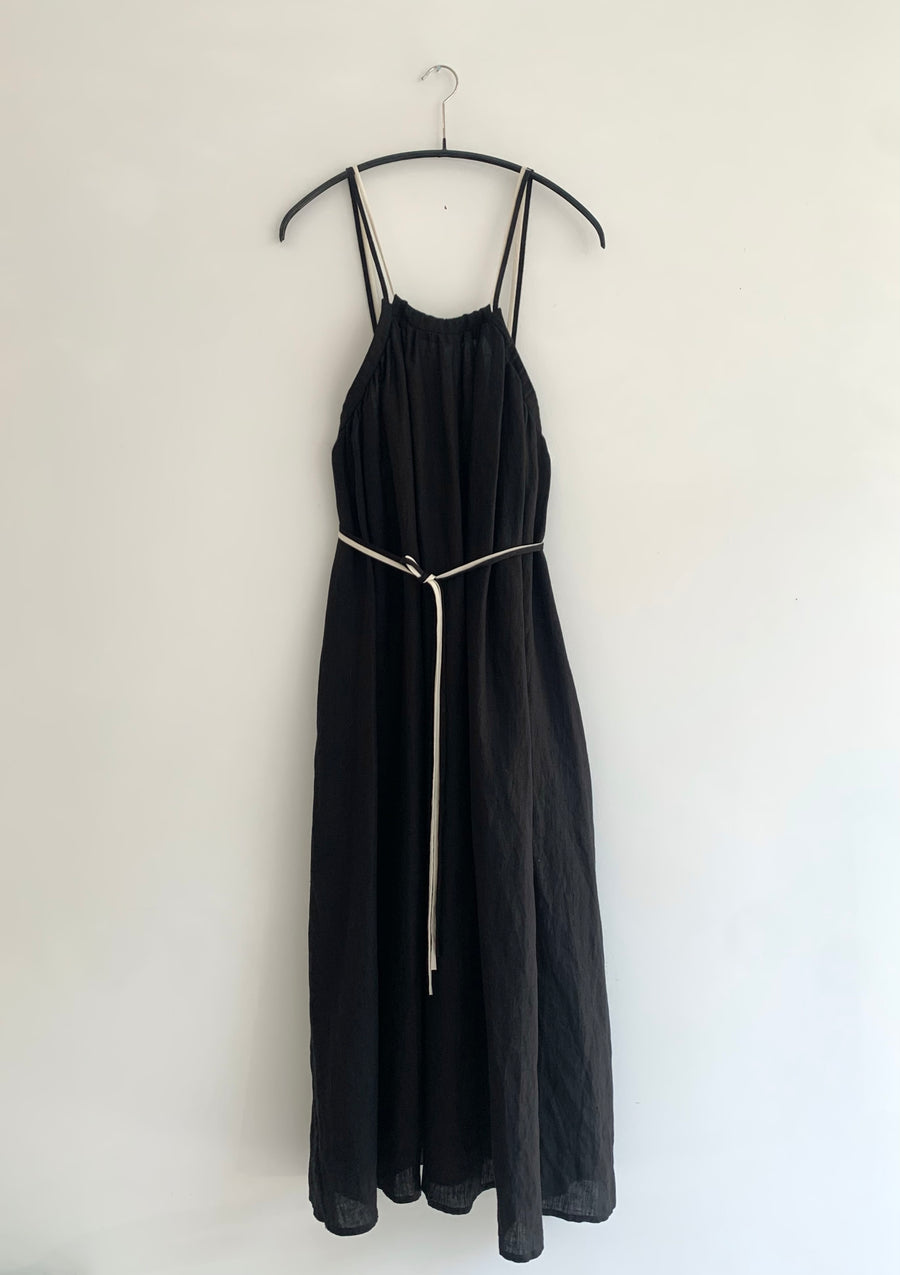 KAMPERETT Cosette Linen Dress Black
