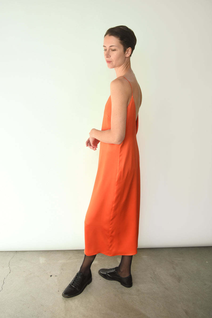 Kamperett Sade Slip Dress