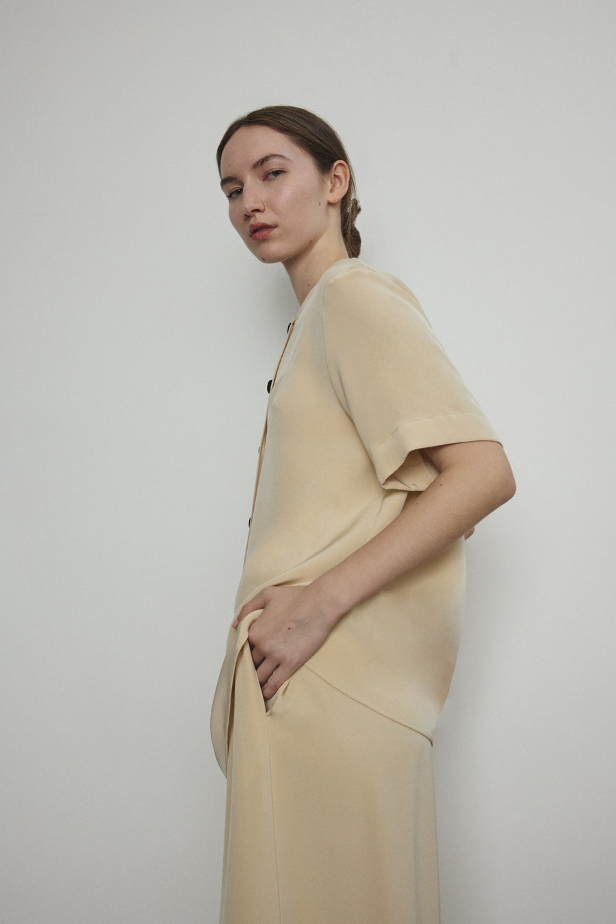 Jette Silk Crepe Tee