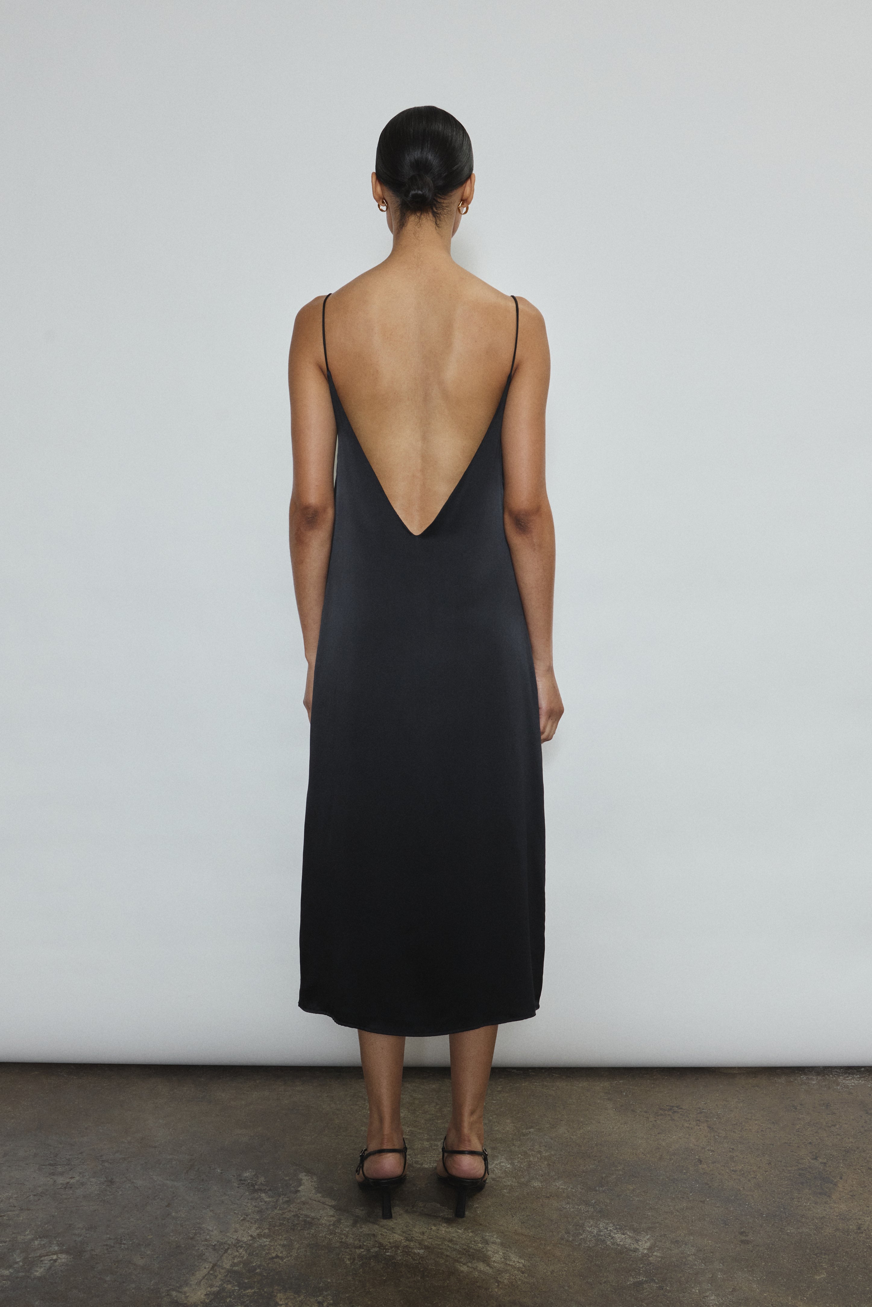 Sade Slip Dress - Black XS / Black