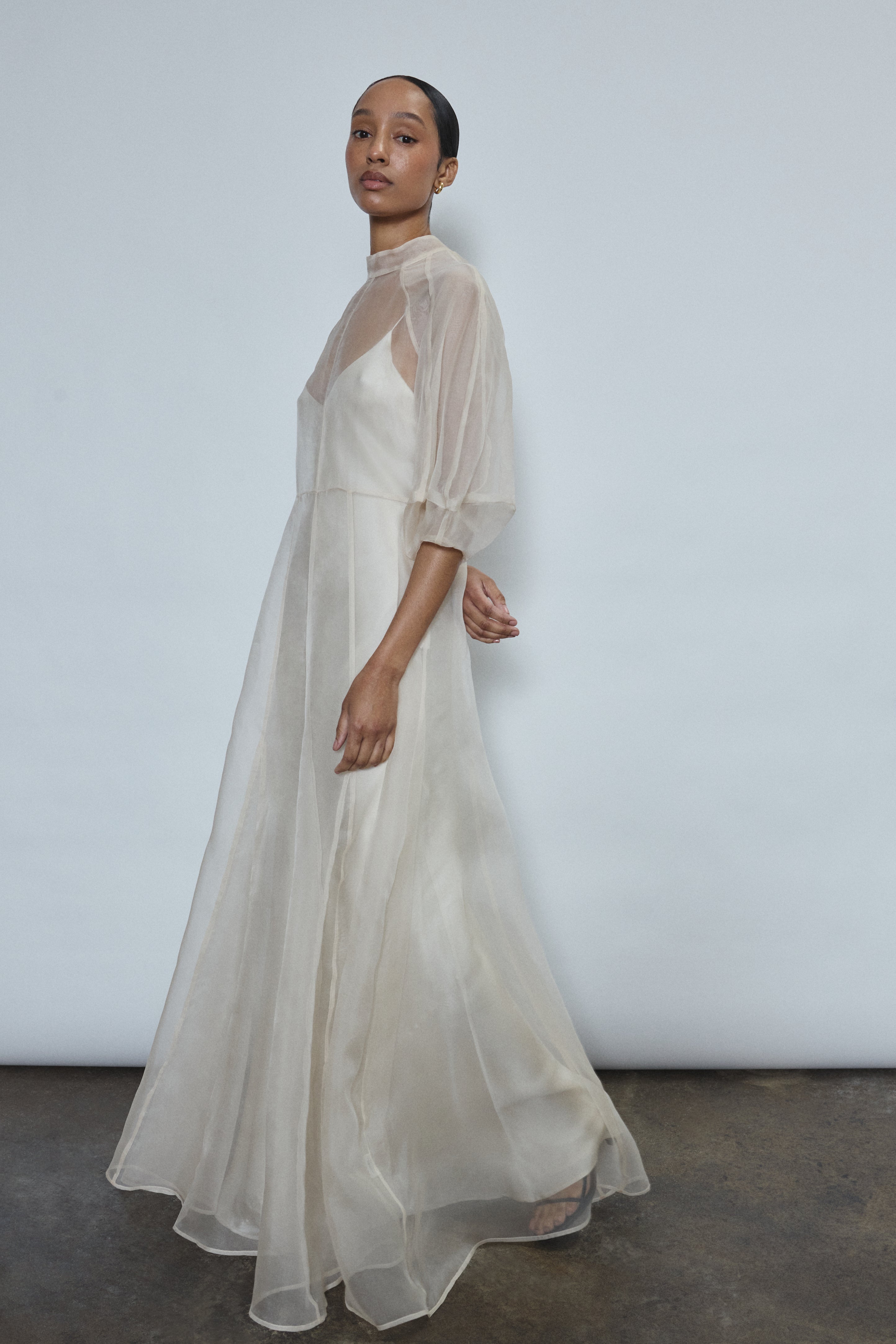 ivory white dress Meiere Gown