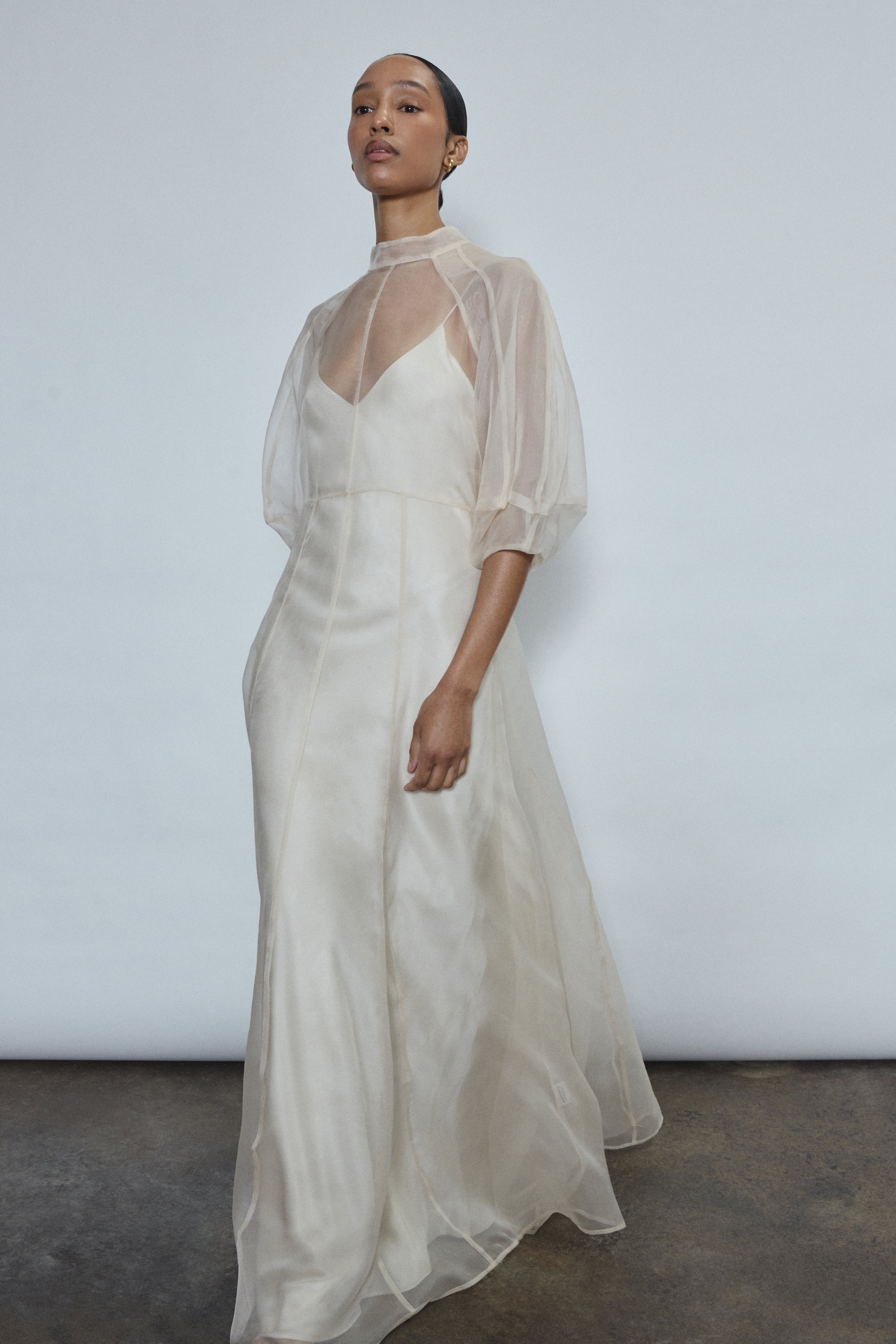 wedding dress silk organza Meiere Gown