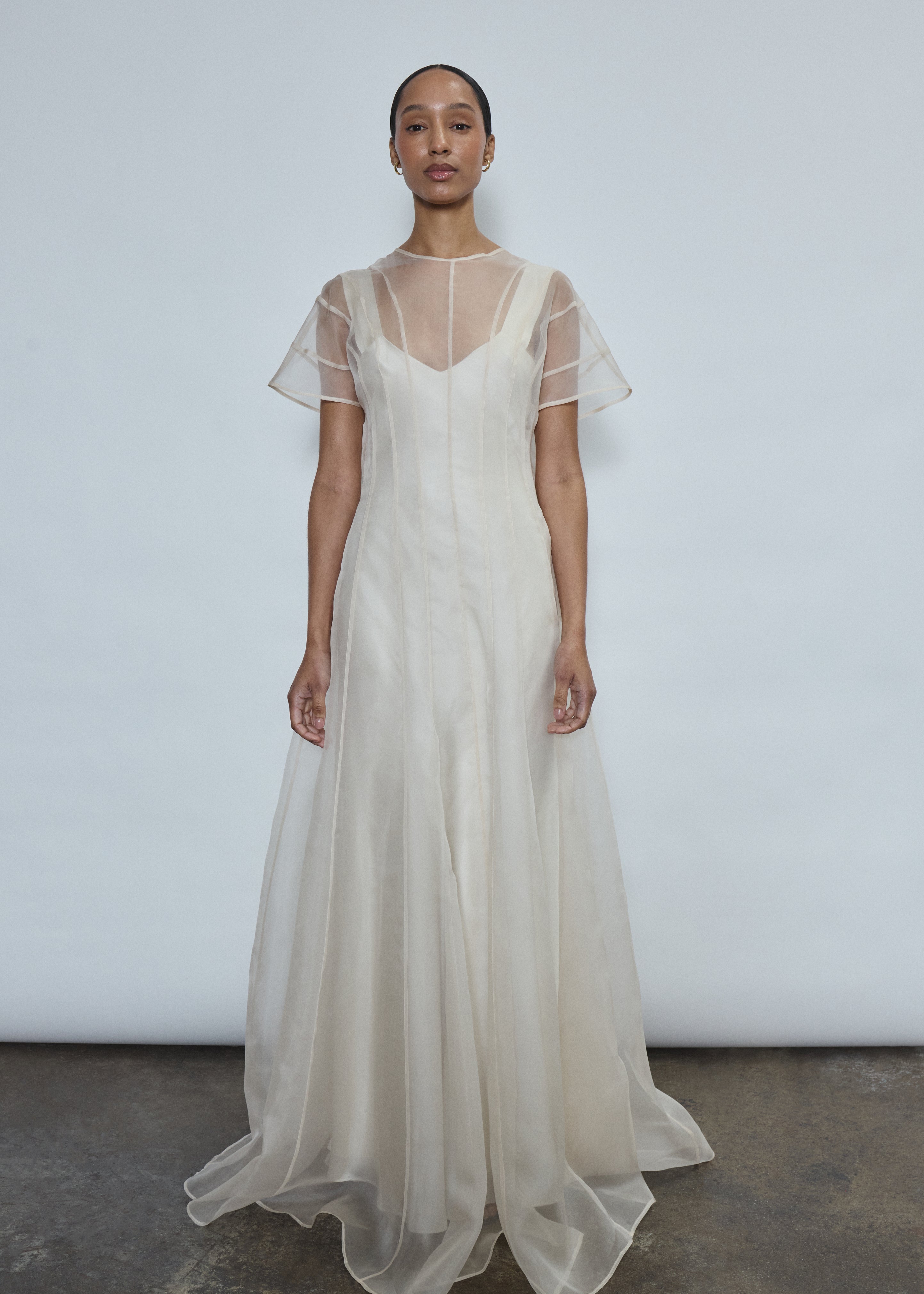 silk maxi slip dress Orianna Silk-Blend which means it has natural stretch and fits close to the body Silk Maxi Slip Dress, Cream