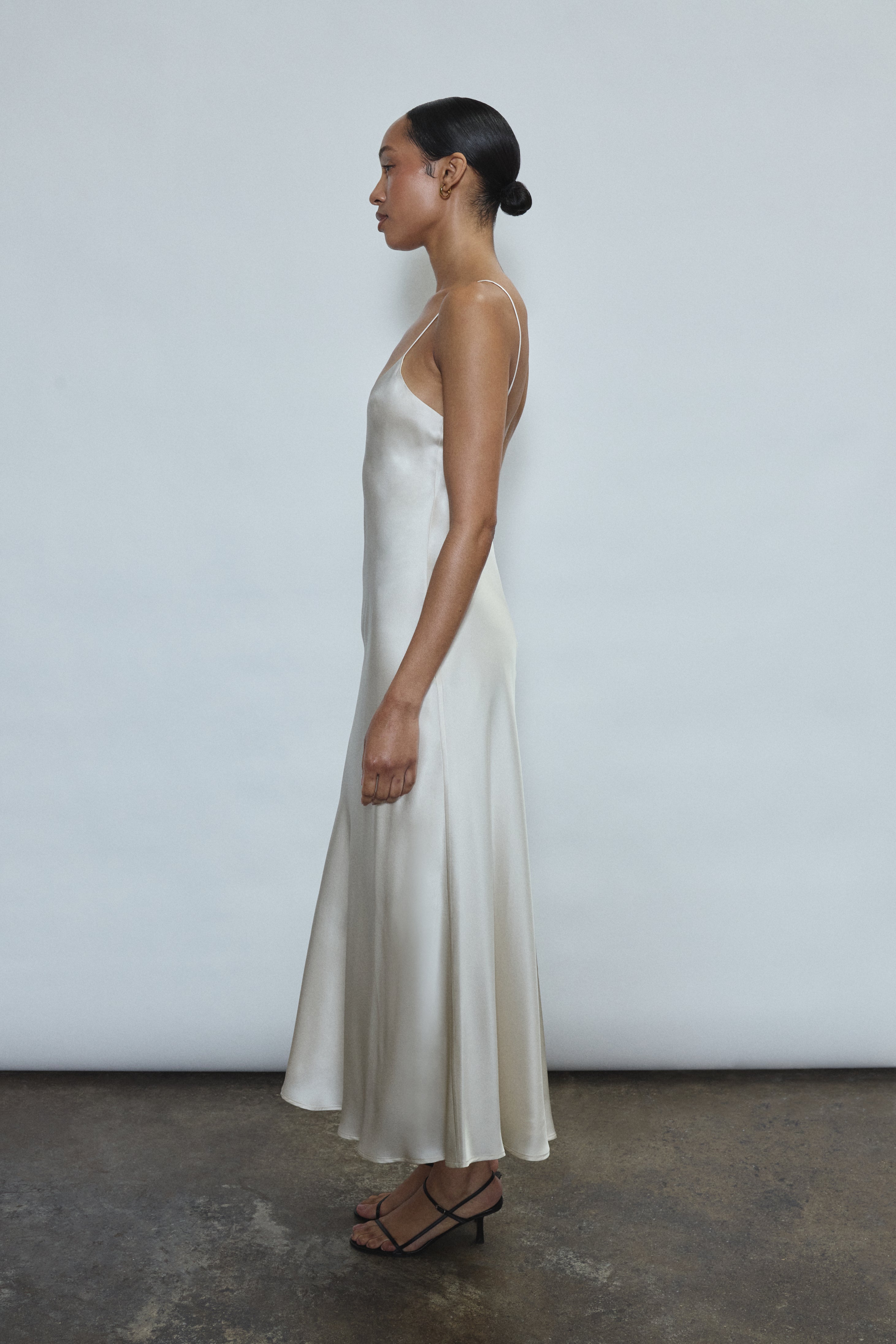 Caroline Midi Slip Dress - Ivory Wedding Slip