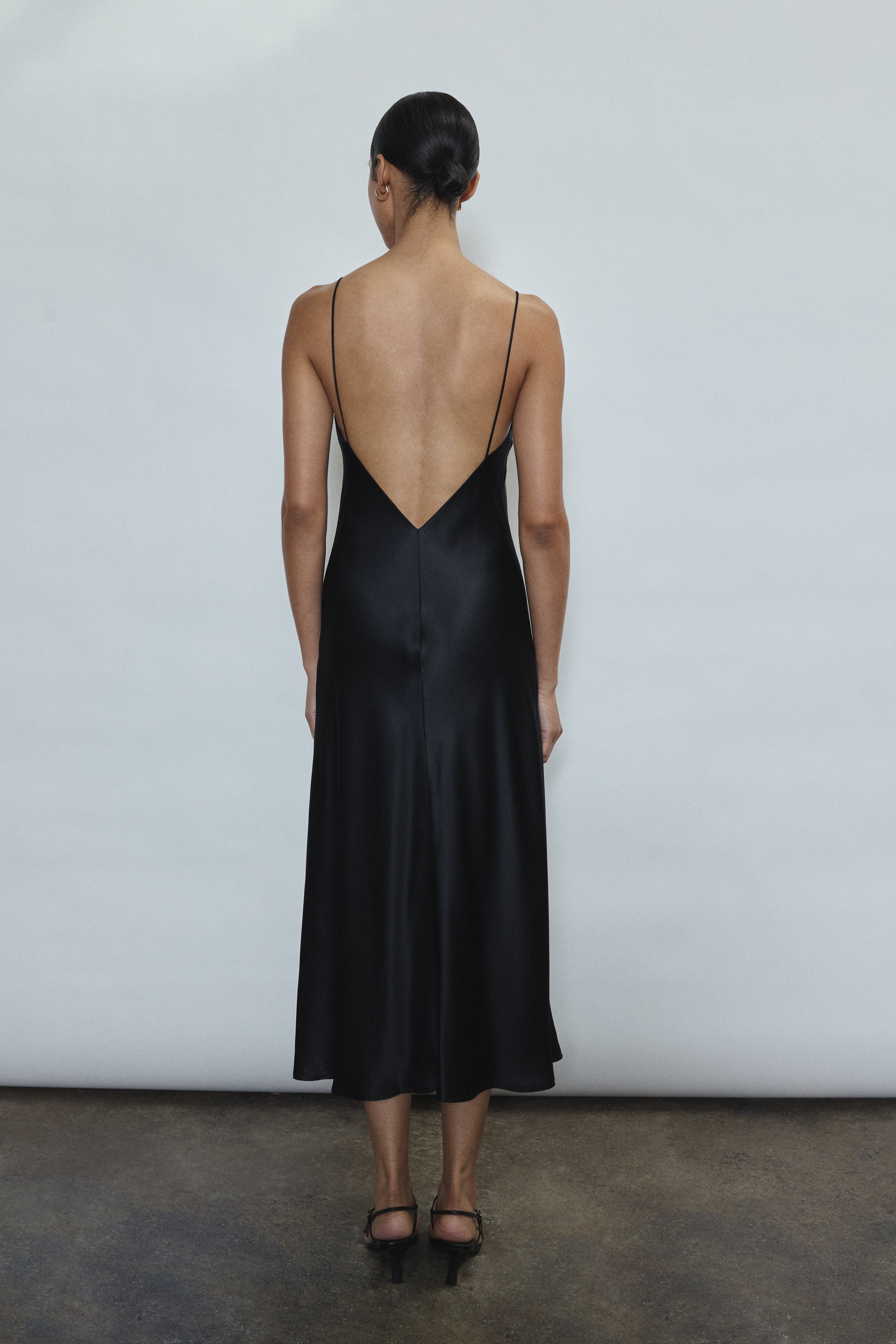 Caroline Midi Slip Dress S / Black Caroline Midi Slip Dress S / Black