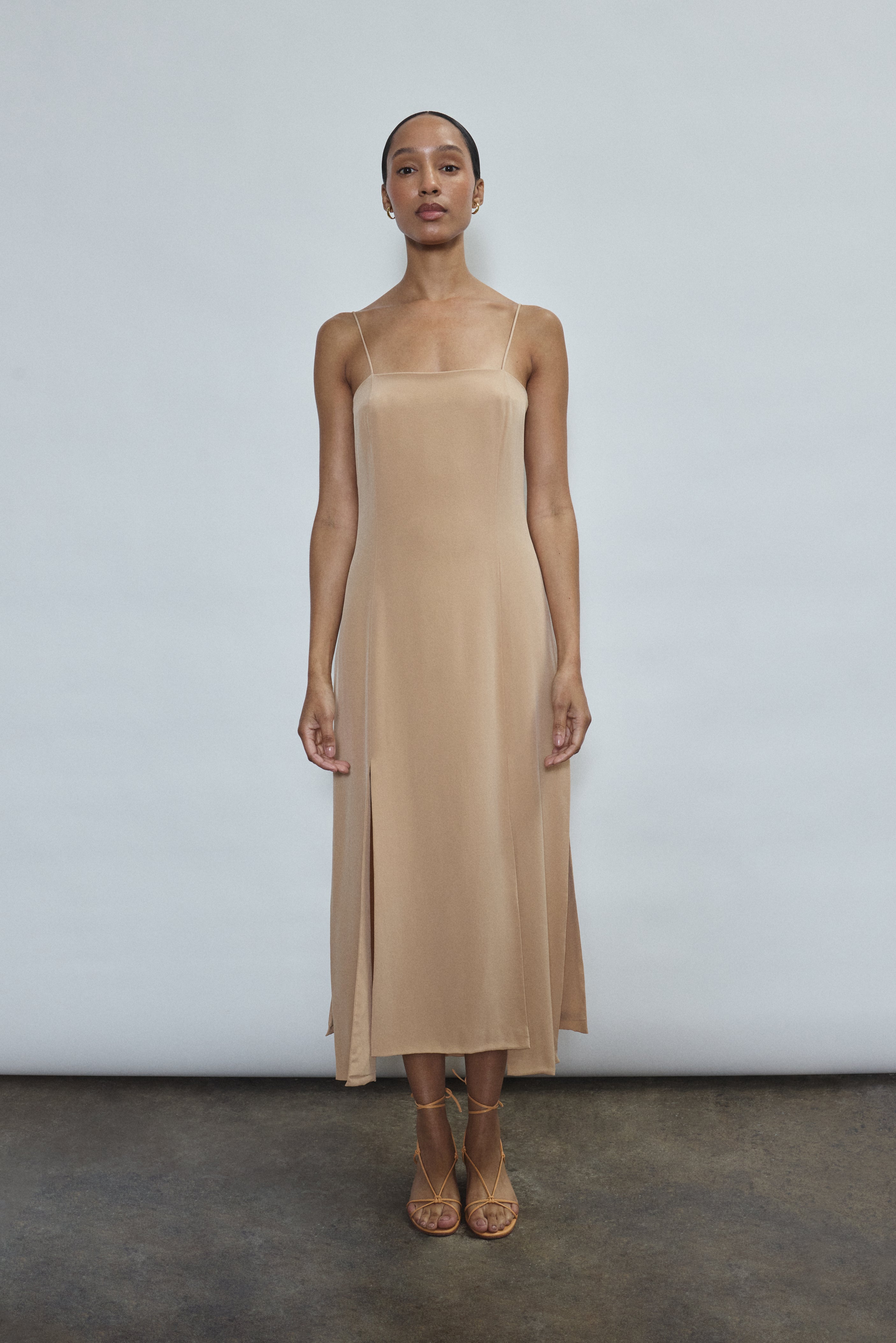 buff bridesmaid dresses Long Chiffon Bridesmaid Dress 80122