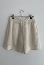Back view of the ivory Japanese linen Kamperett Henri Short.