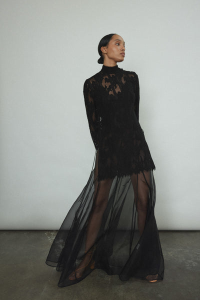 Isabella Tunic - Black Lace – Kamperett
