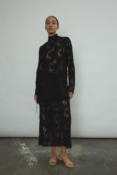 Isabella Tunic - Black Lace – Kamperett