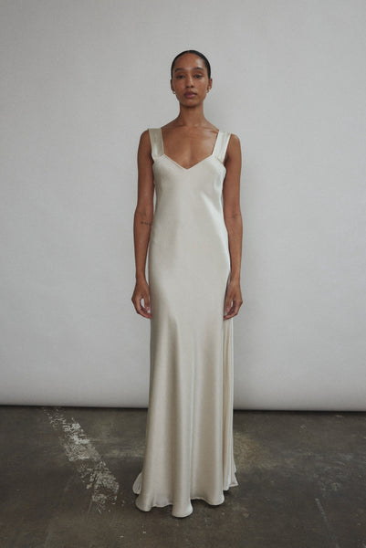 Lisette Maxi Slip Dress - Ivory Silk Wedding Slip