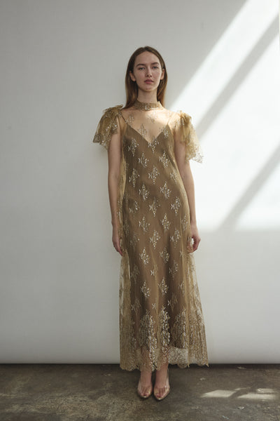 Moony Lace Gown - Mink – Kamperett