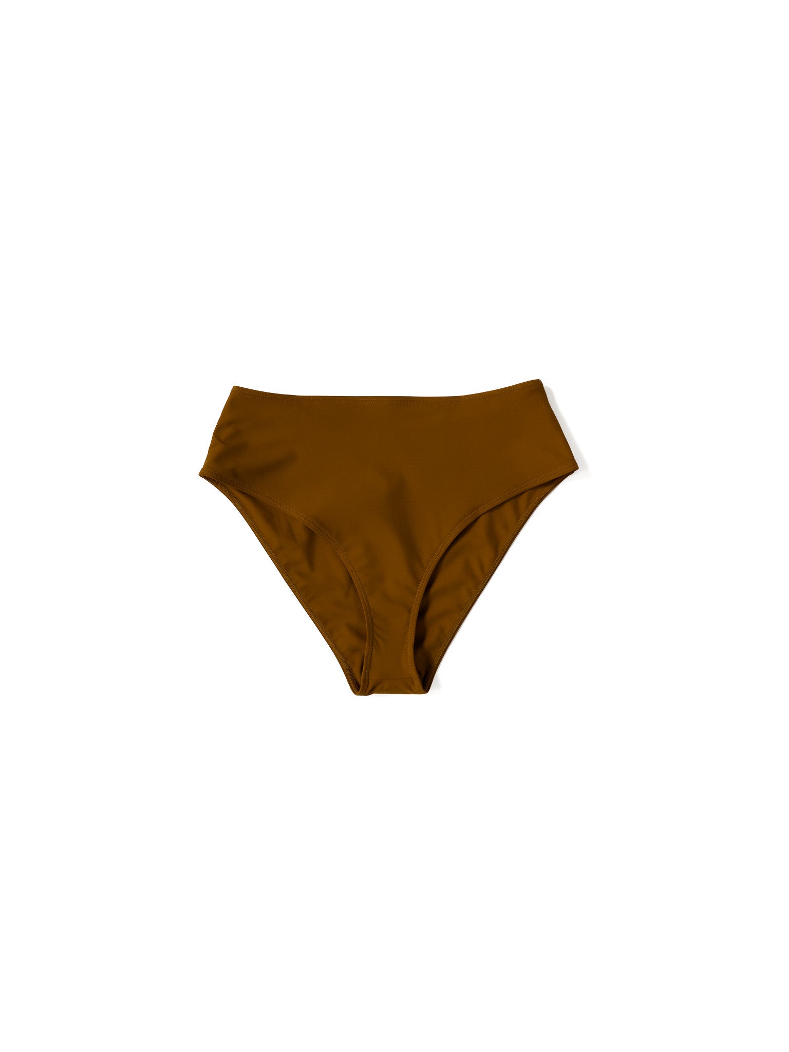 Flat image of the camel Italian regenerated nylon Kamperett Orra High Waist Brief.