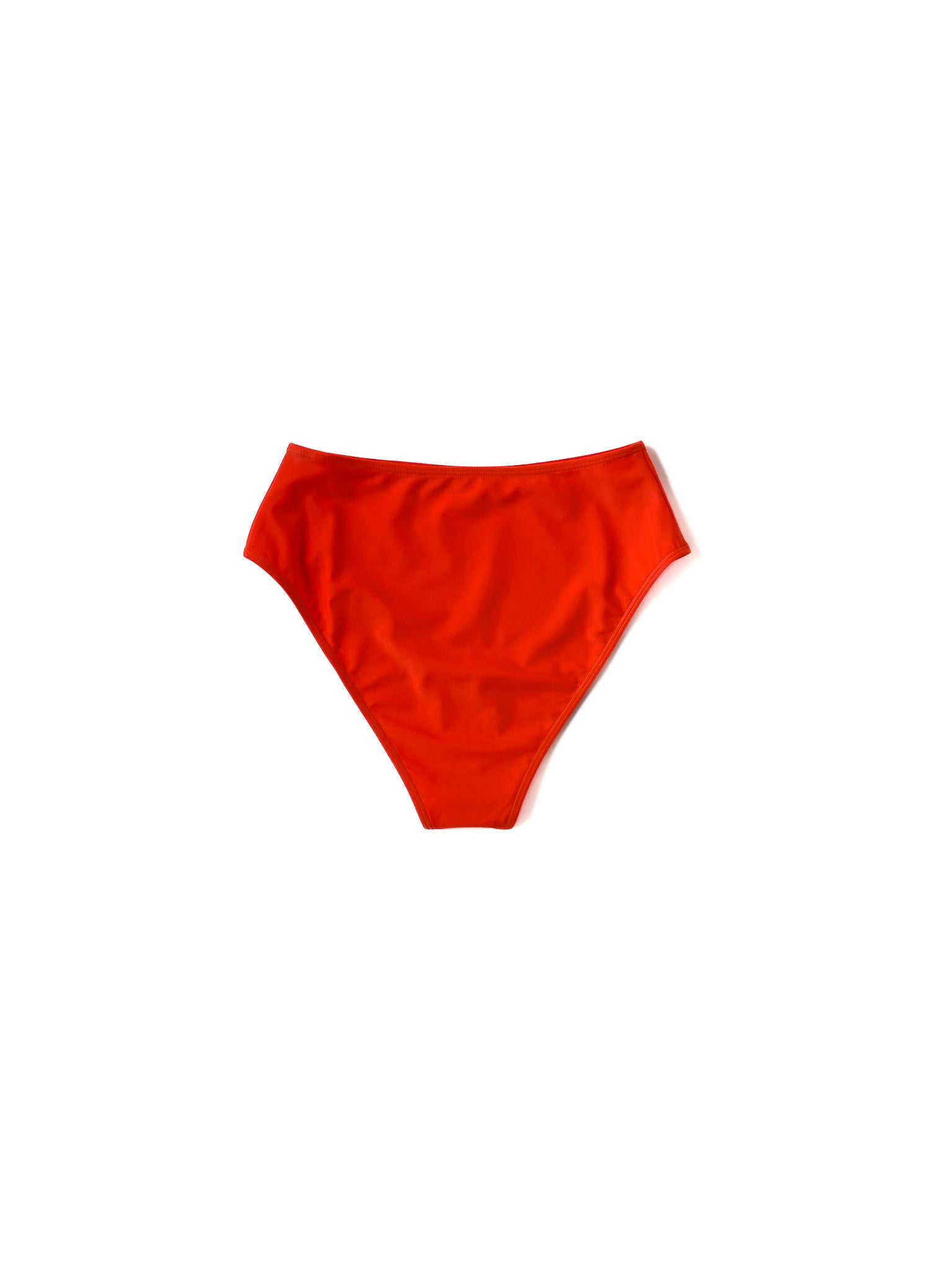 Alternate flat image of the coral Kamperett Orra High Waist Brief.