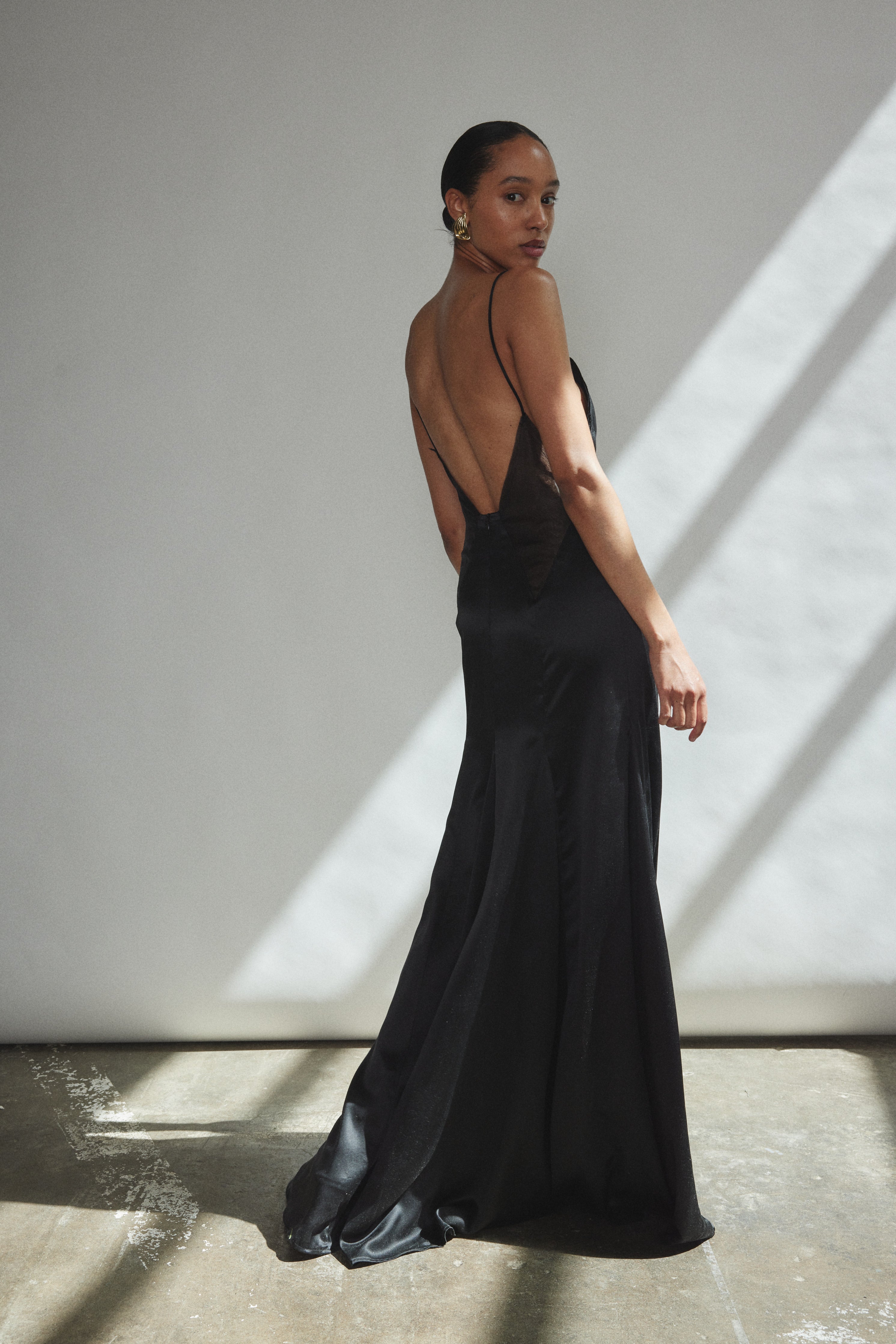 long black slip dress Quince Women's Washable 100% Mulberry Silk Dress, Black, Size XL Experience the perfect blend of style Black Silk Maxi Slip Dress