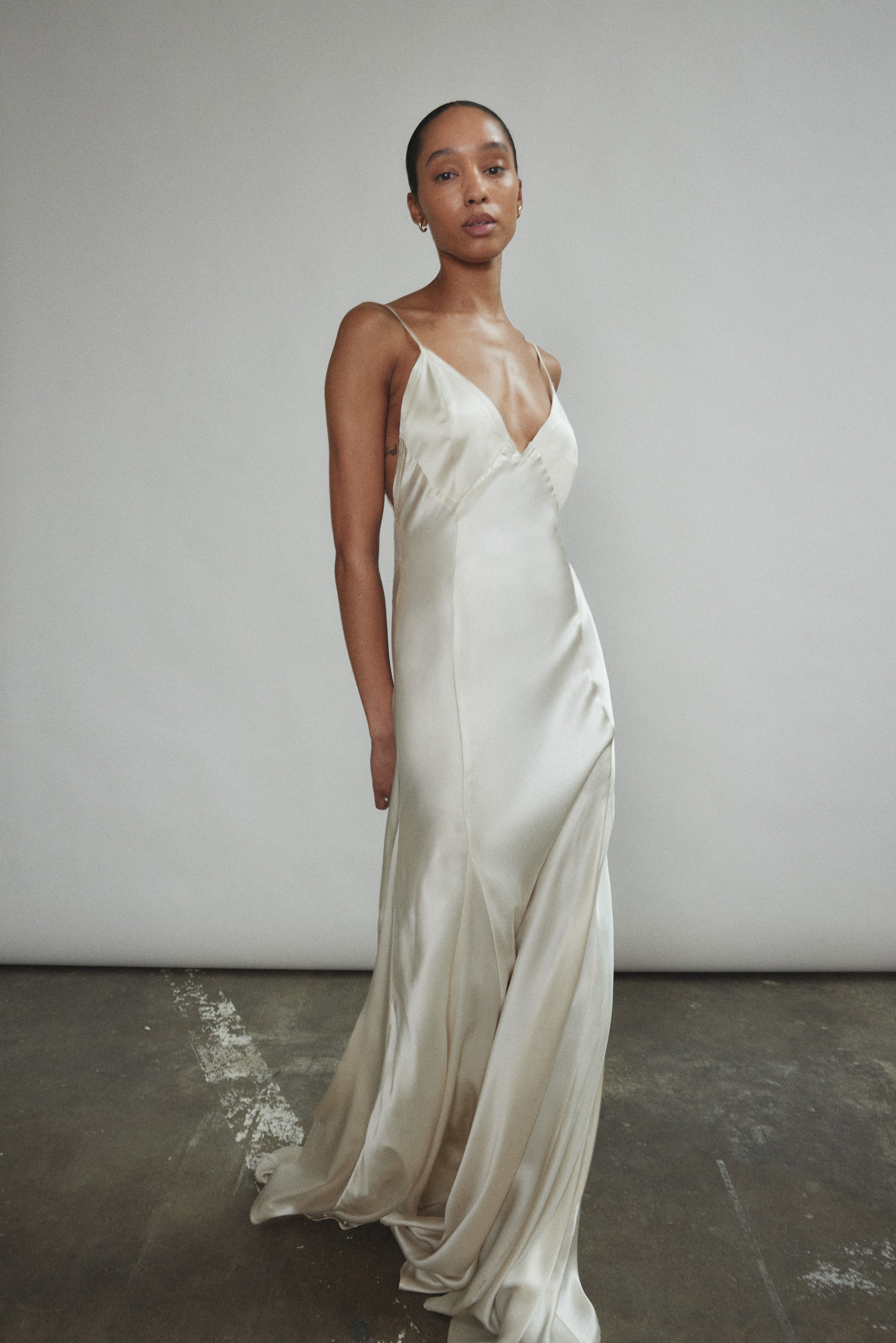 ivory silk dress Simone Slip Dress M / Ivory