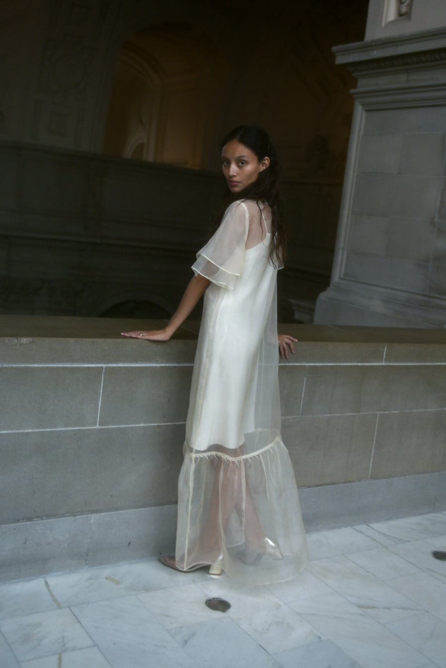 Buy Designer Kids Wear Organza Silk Gown Wholesale 2023