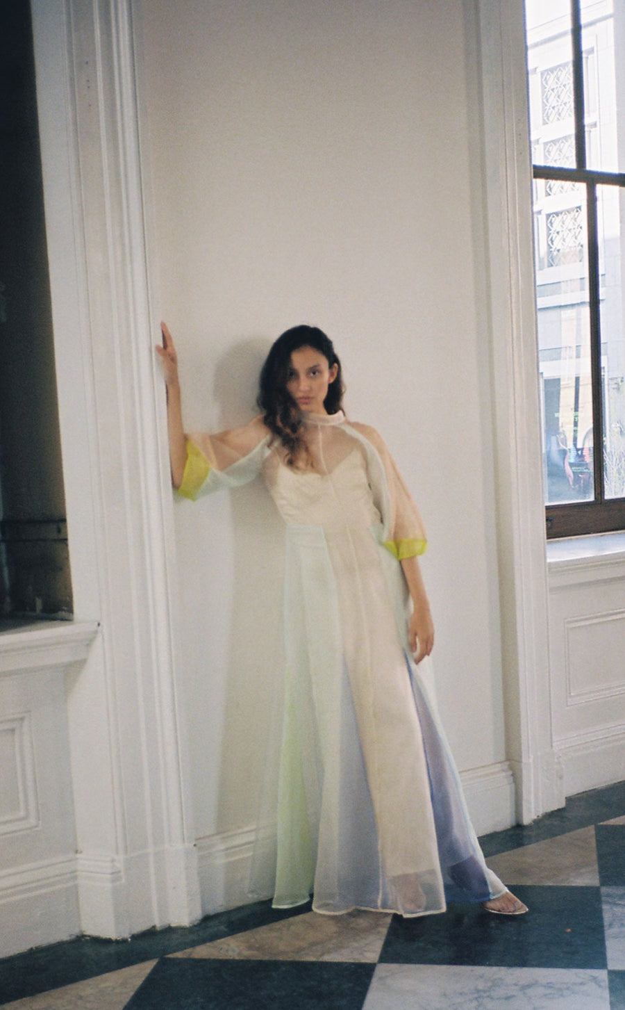 KAMPERETT Meiere Silk Organza Gown | Iridescent