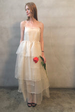 KAMPERETT LAURENCE TIERED SILK ORGANZA MAXI DRESS