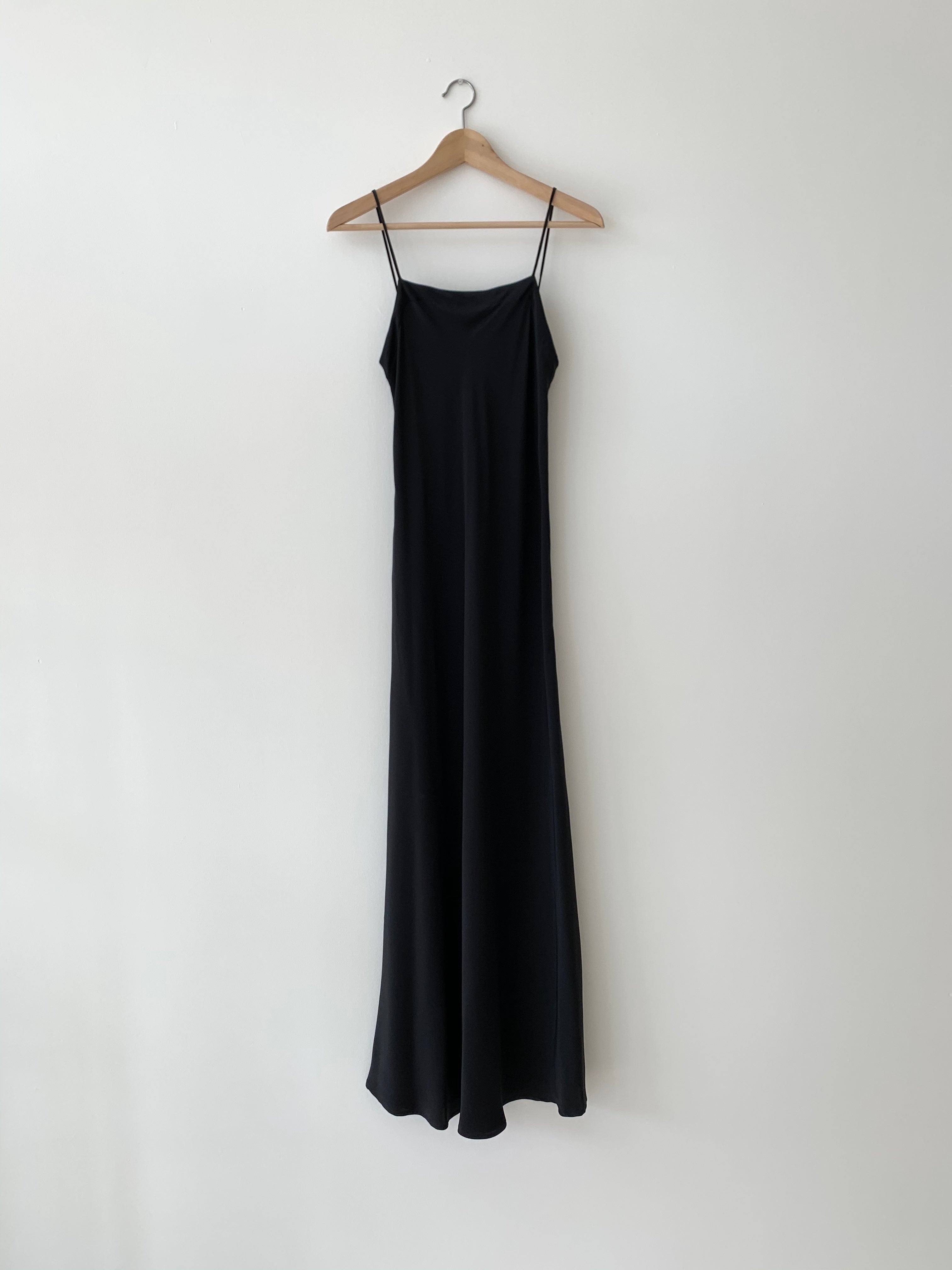 KAMPERETT | LONG SILK SLIP | BLACK