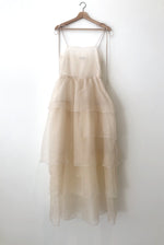 KAMPERETT LAURENCE TIERED SILK ORGANZA MAXI DRESS