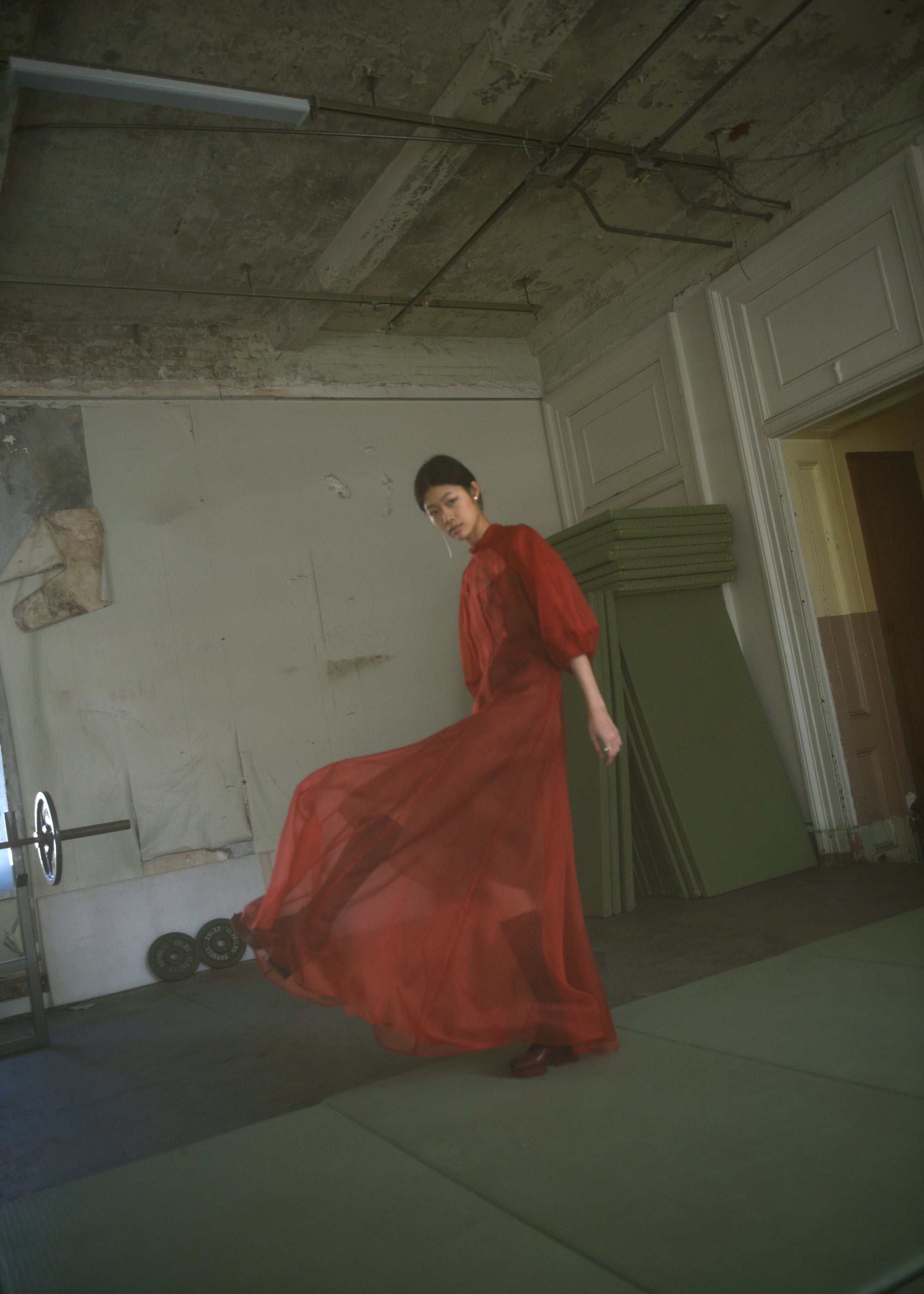 KAMPERETT Meiere Silk Organza Gown