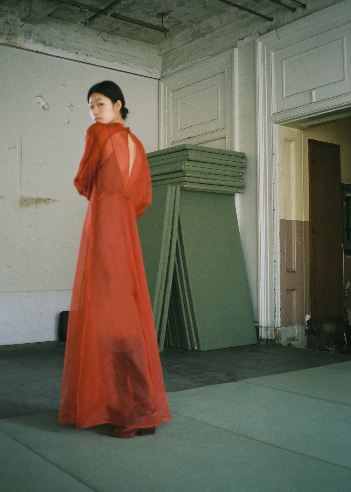 KAMPERETT Meiere Silk Organza Gown